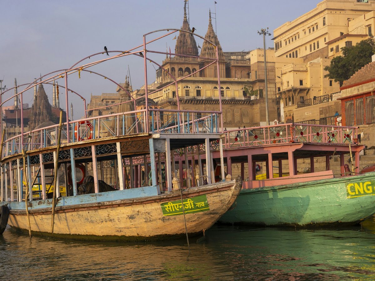 a couple of boats that are sitting in the water