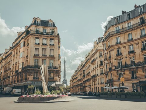 a street with buildings on either side