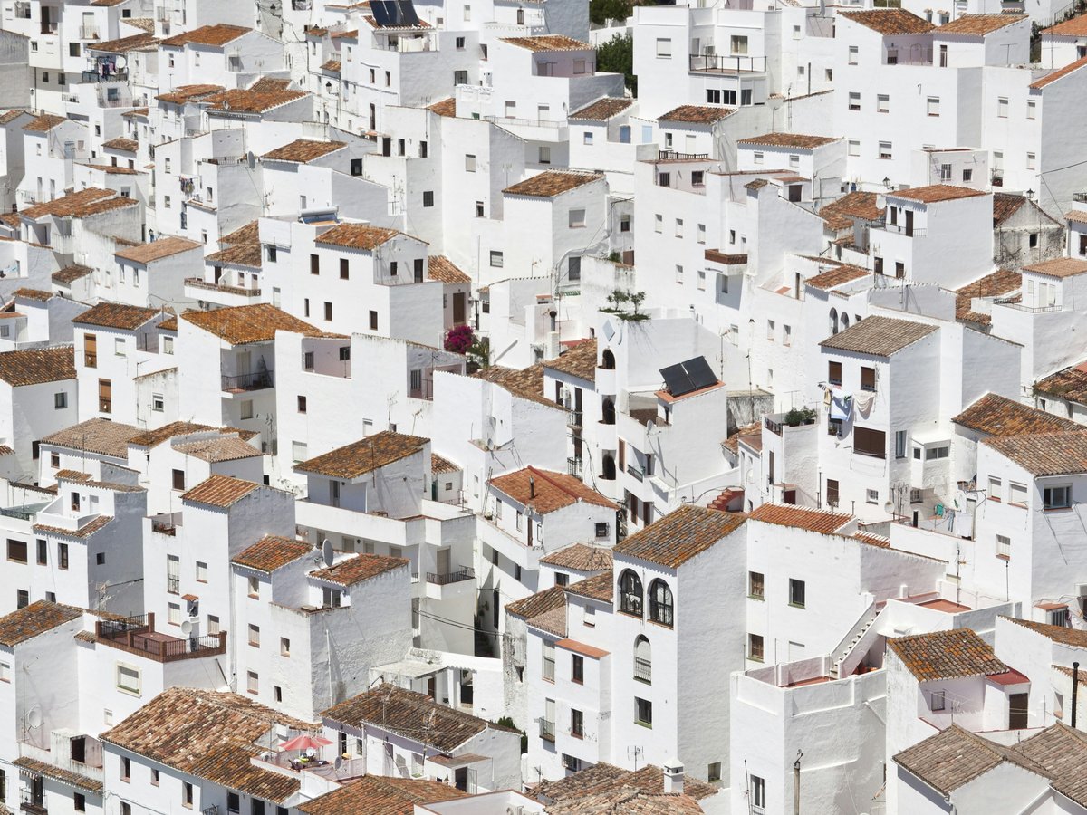 aerial photography of white houses