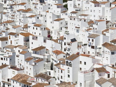 aerial photography of white houses