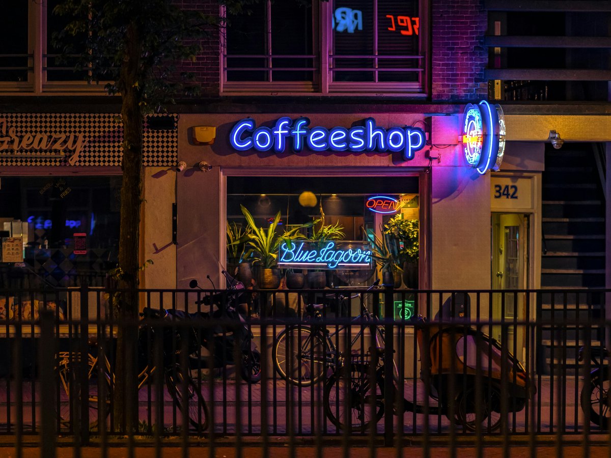 A building with a sign that says coffee shop