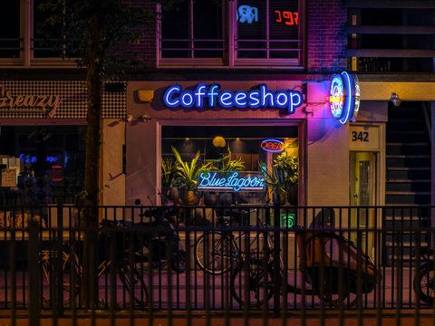 A building with a sign that says coffee shop