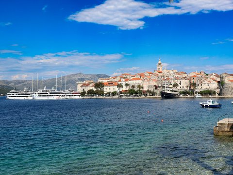 a body of water with boats in it