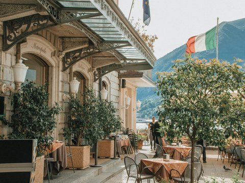 restaurant surrounded by trees