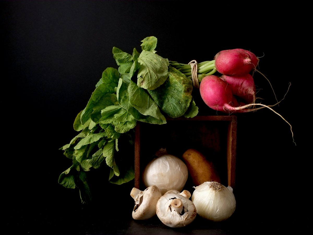 a basket of vegetables