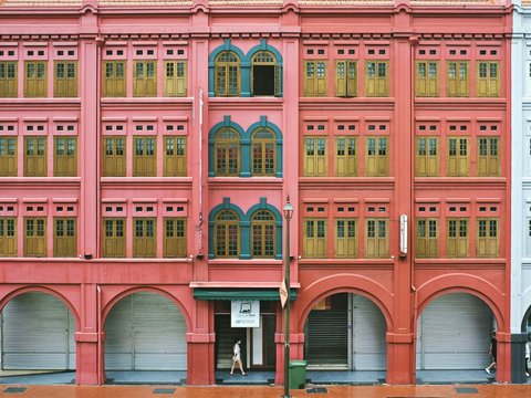 red and brown concrete building