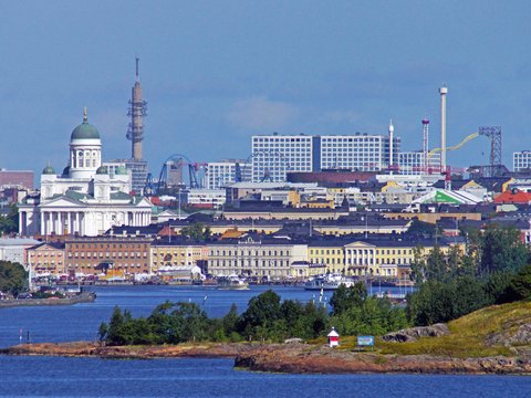 a view of a city from across the water