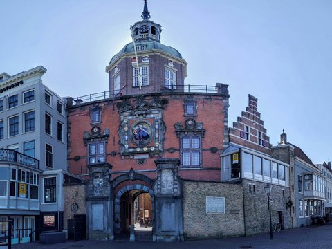 a building with a clock on the front of it