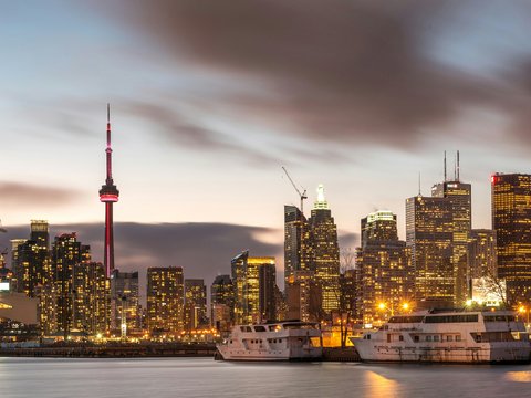 city view during nighttime photography