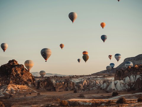 hot air balloons in the sky during daytime