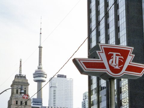 Ttc logo with toronto skyline and cn tower