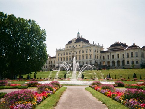 Ludwigsburg Palace near green field and park during daytime