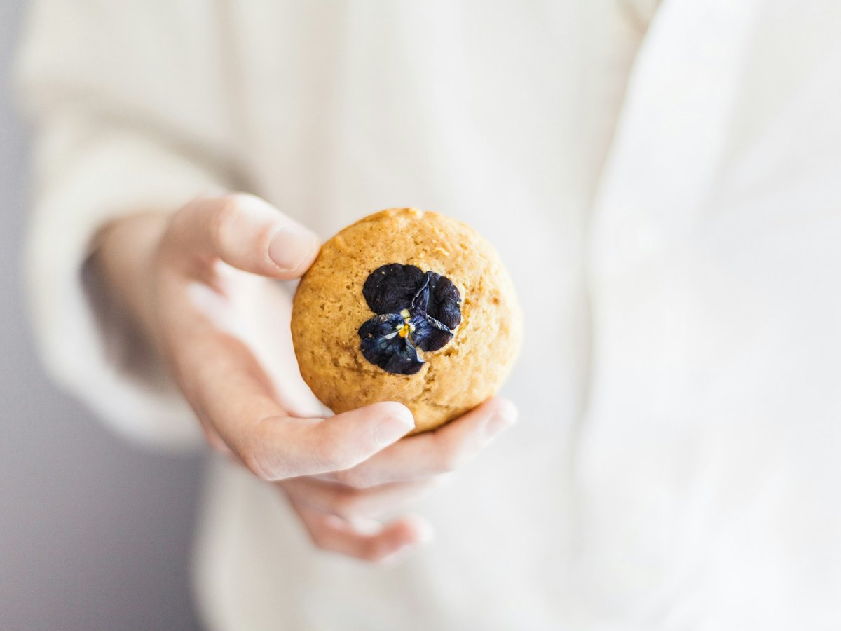 person holding brown cookie