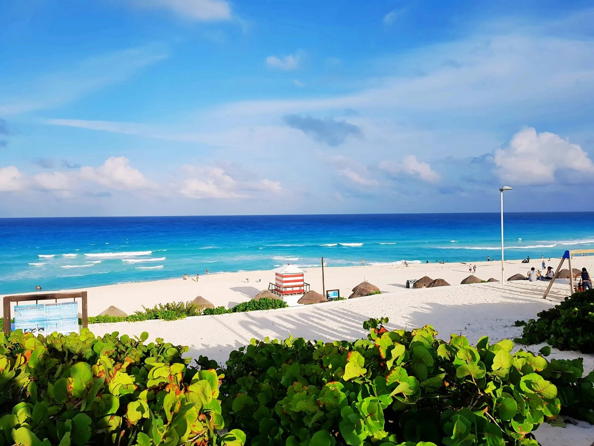 Beautiful beach with crystal clear blue water.