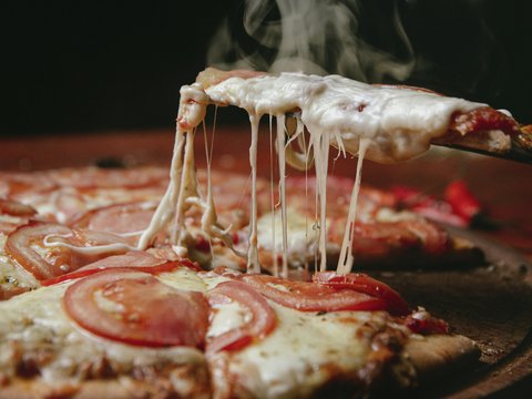 a lobster on a pizza