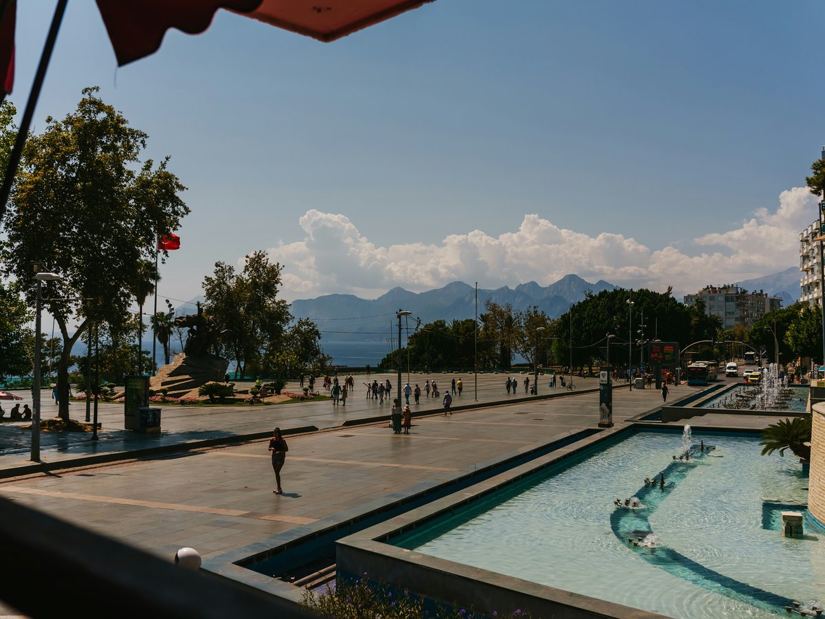a pool with people in it