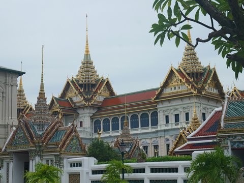 A large building with a lot of windows on top of it