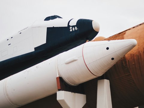 white and brown space ship